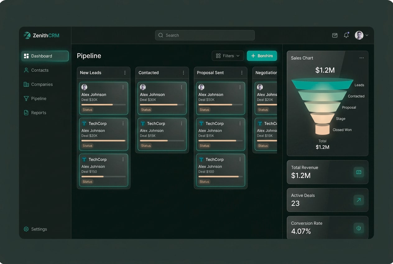 CRM and Sales Management System — preview