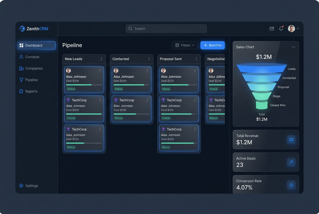 CRM and Sales Management System — preview
